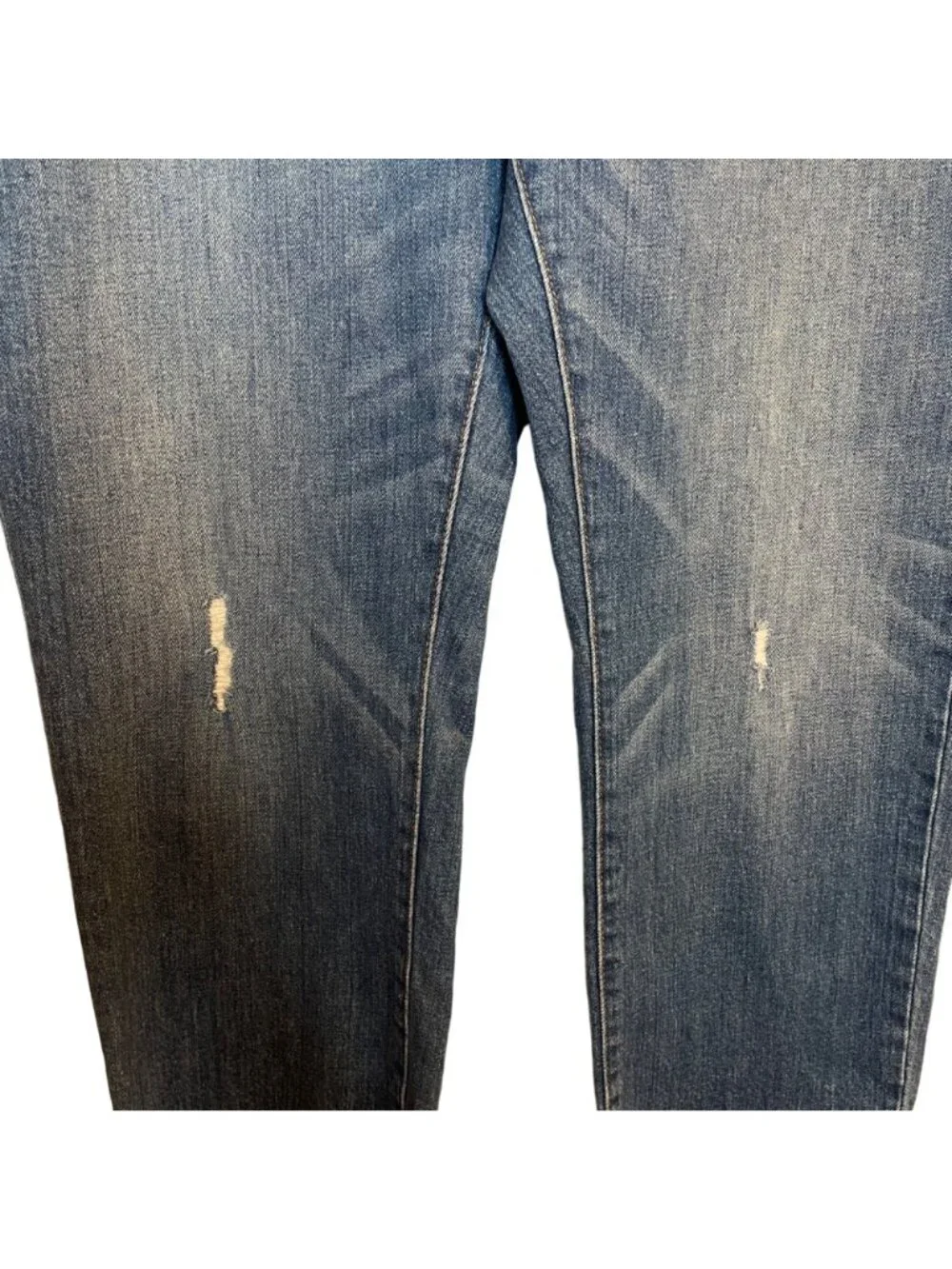 Madewell Distressed High Rise Slim Crop Boyjean, 32